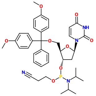 (image for) MC082110 5'-O-DMT-2'-deoxyuridine-3'-CE phosphoramidite